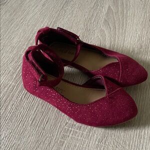 Old Navy Maroon Sparkle Flats